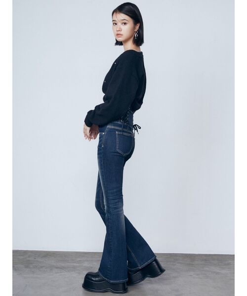 EMODA（エモダ）の「スパークビジューニット（ニット/セーター・レディース・グレー/ブラック/アイボリー・FREE）」の19枚目の写真