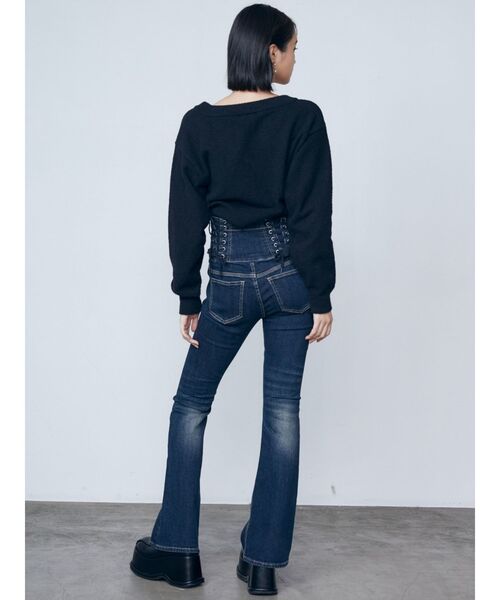 EMODA（エモダ）の「スパークビジューニット（ニット/セーター・レディース・グレー/ブラック/アイボリー・FREE）」の20枚目の写真