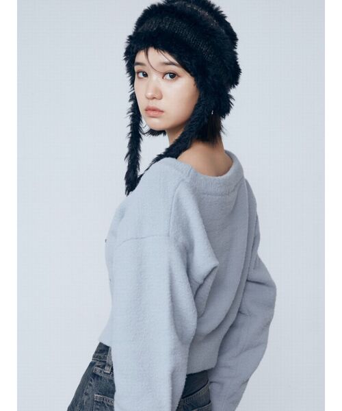 EMODA（エモダ）の「スパークビジューニット（ニット/セーター・レディース・グレー/ブラック/アイボリー・FREE）」の22枚目の写真