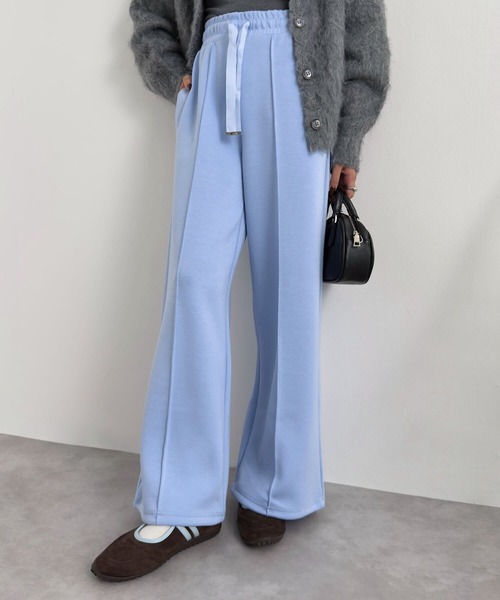 KOBE LETTUCE（コウベレタス）の「［ Yuumiさんコラボ ］ ダンボールスウェットパンツ（スウェットパンツ・レディース・ネイビー/グレー/オフホワイト/グレイッシュベージュ/ブラック/チャコール/ブルー・M-Long/M-Short/TM）」の7枚目の写真