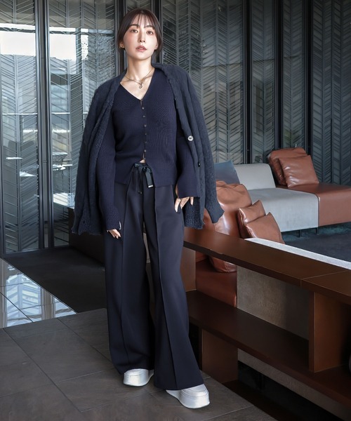 新品♡STUDIOUS mayumiコラボスエット♡貴重なブルー♡ Yuumiさんコラボ ］ ダンボールスウェットパンツ（スウェットパンツ