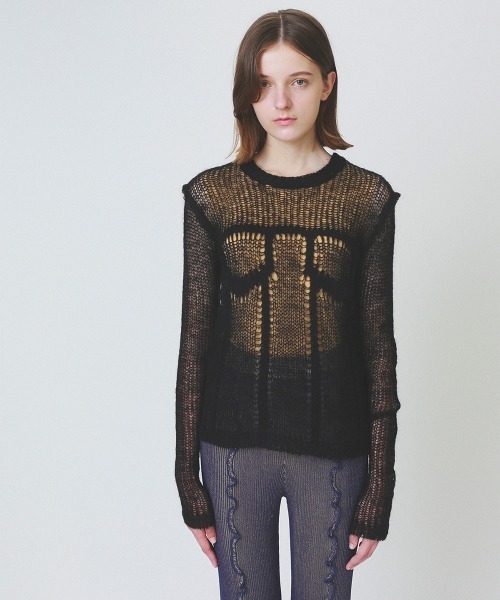 soduk（スドーク）の「【soduk】denim fluffy top（ニット/セーター・レディース・ブラック/ネイビー/ホワイト・ONE SIZE）」の19枚目の写真
