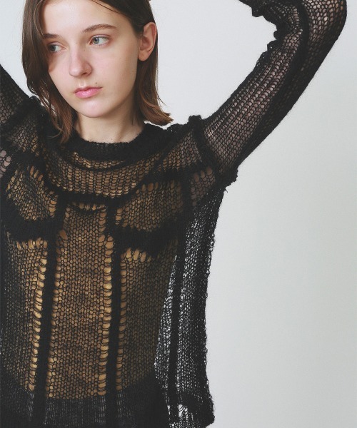 soduk（スドーク）の「【soduk】denim fluffy top（ニット/セーター・レディース・ブラック/ネイビー/ホワイト・ONE SIZE）」の15枚目の写真