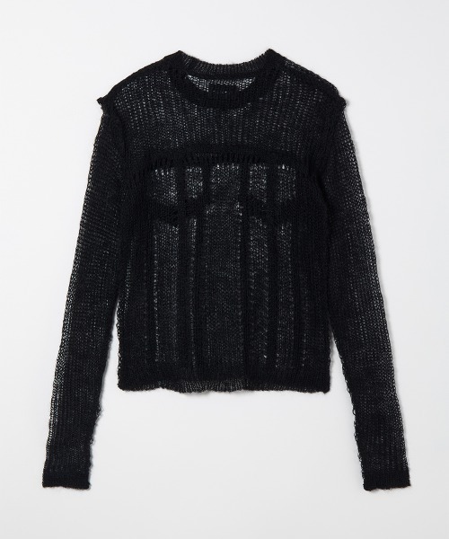 soduk（スドーク）の「【soduk】denim fluffy top（ニット/セーター・レディース・ブラック/ネイビー/ホワイト・ONE SIZE）」の8枚目の写真