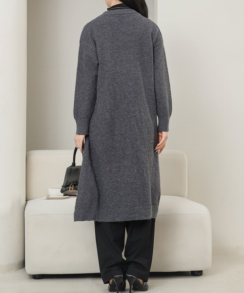 極美品✨ SLOANE ボトルネックニットワンピース サイズ2 サイドスリット セール】クルーネック サイド スリット ニット ワンピース