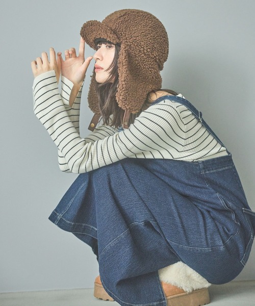 LAKOLE（ラコレ）の「ボアフライトキャップ / 149955（キャップ・レディース・ライトベージュ/ブラウン・FREE）」の16枚目の写真