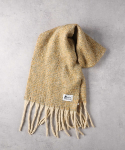 Right-on（ライトオン）の「メランジ大判ストール（ストール/ショール・レディース・イエロー/グレー・ONE SIZE）」の3枚目の写真