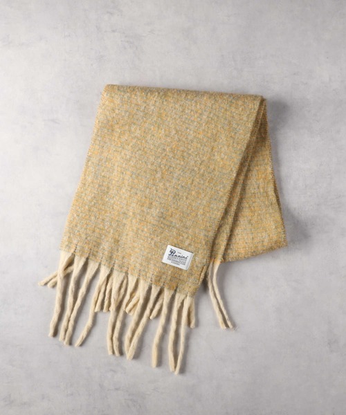 Right-on（ライトオン）の「メランジ大判ストール（ストール/ショール・レディース・イエロー/グレー・ONE SIZE）」の6枚目の写真