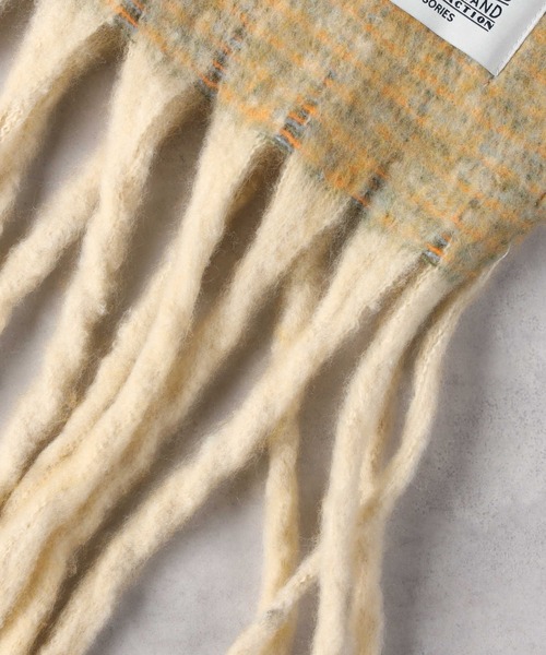 Right-on（ライトオン）の「メランジ大判ストール（ストール/ショール・レディース・イエロー/グレー・ONE SIZE）」の11枚目の写真