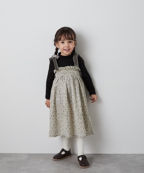 riziere(リジェール)の「フラワープリントコーデュロイ2WAYスカート(スカート・キッズ・アイボリー・150/90/100/110/120/130/140)」の1枚目の写真