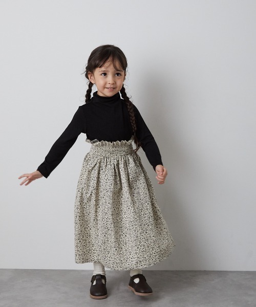 riziere(リジェール)の「フラワープリントコーデュロイ2WAYスカート(スカート・キッズ・アイボリー・150/90/100/110/120/130/140)」の8枚目の写真