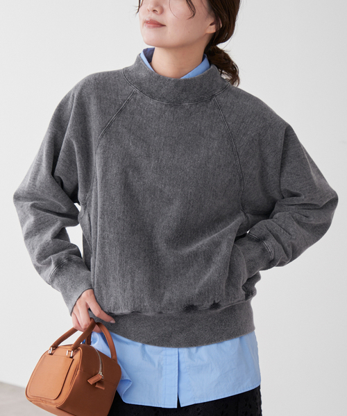 【IENA】Raspail/ラスパイユ 別注 モックネックスウェット IENA（イエナ）の「Raspail/ラスパイユ 別注 モックネックスウェット