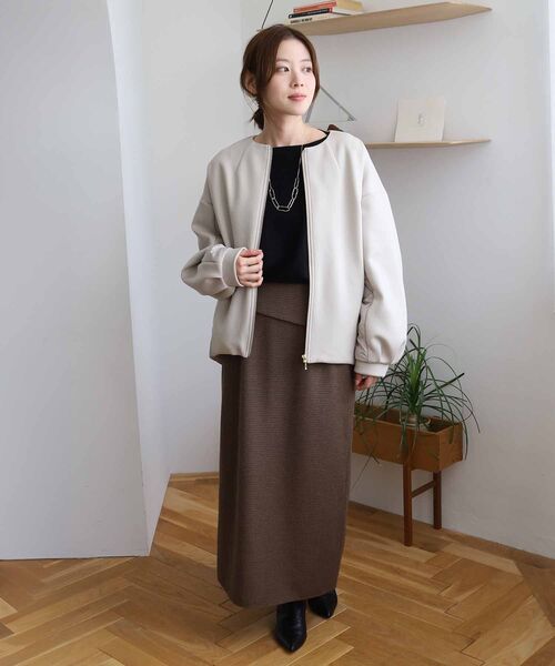 le.coeur blanc（ルクールブラン）の「裏起毛チェックストレートスカート（スカート・レディース・ベージュ系その他2/ブラウン系その他2・36/38）」の11枚目の写真