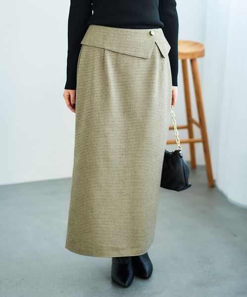le.coeur blanc（ルクールブラン）の「裏起毛チェックストレートスカート（スカート・レディース・ベージュ系その他2/ブラウン系その他2・36/38）」の17枚目の写真