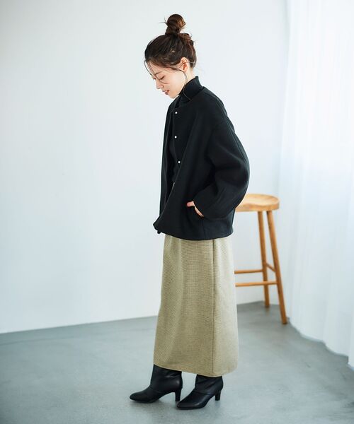 le.coeur blanc（ルクールブラン）の「裏起毛チェックストレートスカート（スカート・レディース・ベージュ系その他2/ブラウン系その他2・36/38）」の22枚目の写真