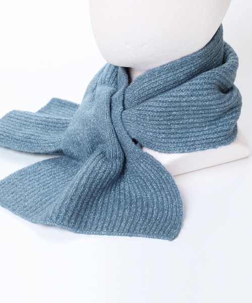 14+（イチヨンプラス）の「リサイクルヤーン差し込みマフラー（マフラー・レディース・グリーン/ピンク/ベージュ/グレー/チャコールグレー/ブルー・FREE）」の10枚目の写真