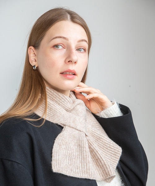 14+（イチヨンプラス）の「リサイクルヤーン差し込みマフラー（マフラー・レディース・グリーン/ピンク/ベージュ/グレー/チャコールグレー/ブルー・FREE）」の14枚目の写真