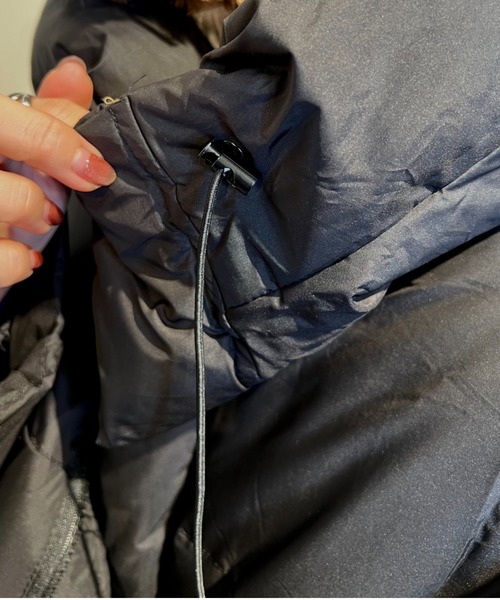 Solace（ソレイス）の「フード付き中綿パフブルゾン（ダウンジャケット/コート・レディース・ブラック/ブラウン・FREE）」の15枚目の写真