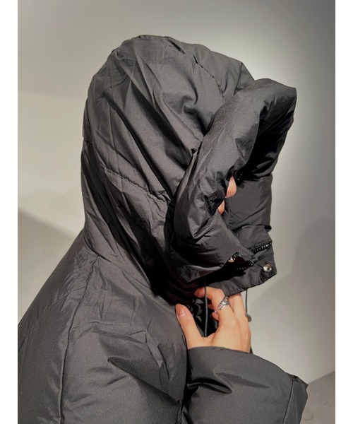 Solace（ソレイス）の「フード付き中綿パフブルゾン（ダウンジャケット/コート・レディース・ブラック/ブラウン・FREE）」の18枚目の写真