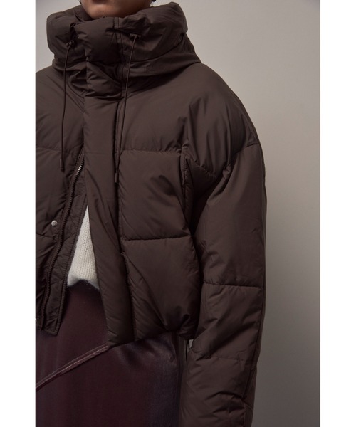 フード付き中綿パフブルゾン（ダウンジャケット/コート）｜Solace