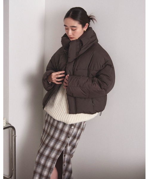 フード付き中綿パフブルゾン（ダウンジャケット/コート）｜Solace