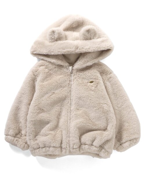 Seraph（セラフ）の「ふわふわアニマルアウター（ブルゾン・キッズ・サックスブルー/アイボリー/ピンク・70/80/90/100/110/120/130/140）」の8枚目の写真