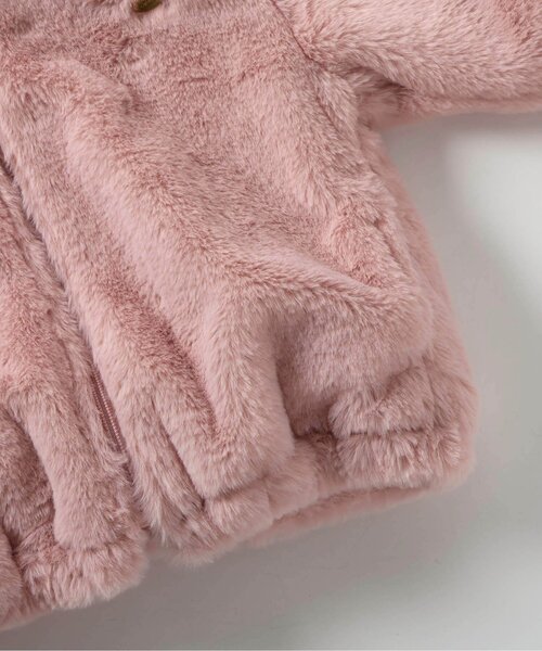 Seraph（セラフ）の「ふわふわアニマルアウター（ブルゾン・キッズ・サックスブルー/アイボリー/ピンク・70/80/90/100/110/120/130/140）」の9枚目の写真