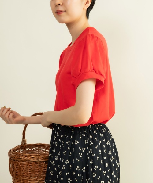 CHILD WOMAN（チャイルドウーマン）の「連シルフライス パフスリーブTシャツ（Tシャツ/カットソー・レディース・ブラック/レッド/ホワイト/その他・FREE）」の6枚目の写真