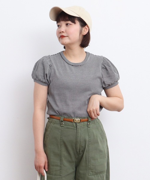 連シルフライス パフスリーブTシャツ（Tシャツ/カットソー