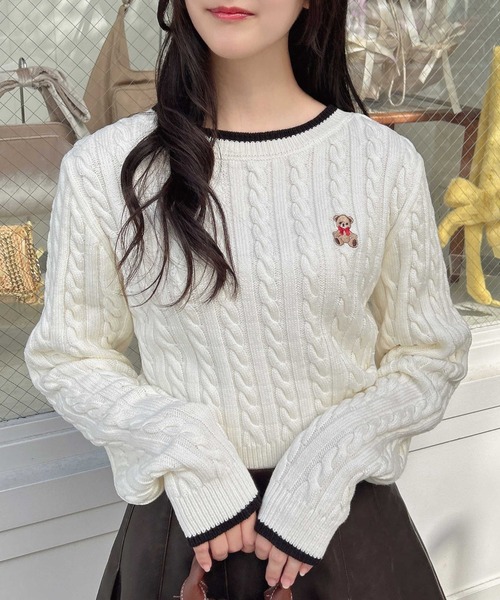 Munsing wear グレー ロゴ刺繍 セーター Munsing wear グレー ロゴ刺繍 セーター Munsing wear グレー