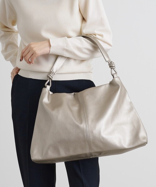 grove（グローブ）の「ロープハンドルワンショルダー（トートバッグ・レディース・ブラック/シルバー系その他/ベージュ系その他7/ライトグレー・00）」の4枚目の写真