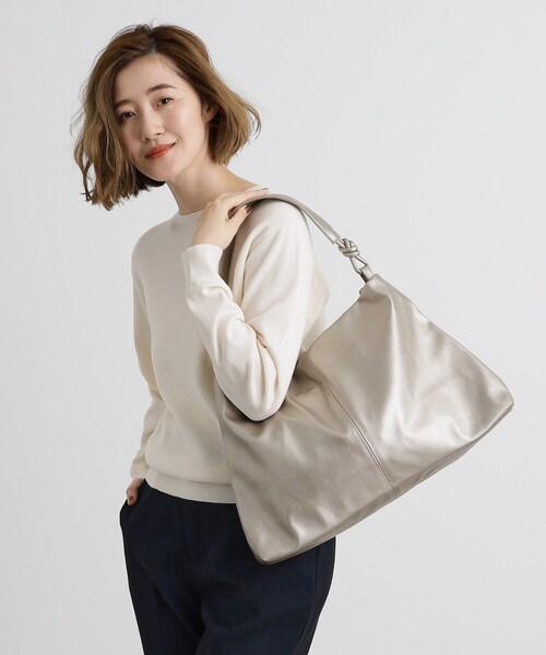 grove（グローブ）の「ロープハンドルワンショルダー（トートバッグ・レディース・ブラック/シルバー系その他/ベージュ系その他7/ライトグレー・00）」の11枚目の写真