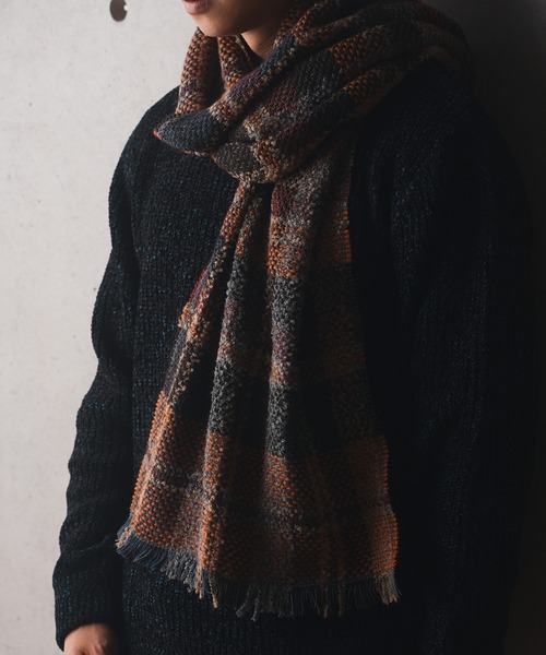 RATTLE TRAP（ラトルトラップ）の「マフラー（マフラー・メンズ・ボルドー/オレンジ系・FREE）」の5枚目の写真