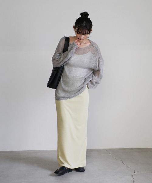 select MOCA(セレクトモカ)の「バックスリットラメタイトスカート(スカート・レディース・チャコール/ベージュ/ブラック・LARGE/MEDIUM)」の21枚目の写真