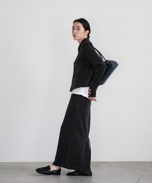 select MOCA(セレクトモカ)の「バックスリットラメタイトスカート(スカート・レディース・チャコール/ベージュ/ブラック・LARGE/MEDIUM)」の9枚目の写真