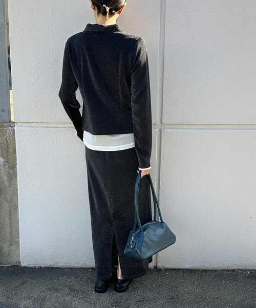 select MOCA(セレクトモカ)の「バックスリットラメタイトスカート(スカート・レディース・チャコール/ベージュ/ブラック・LARGE/MEDIUM)」の17枚目の写真