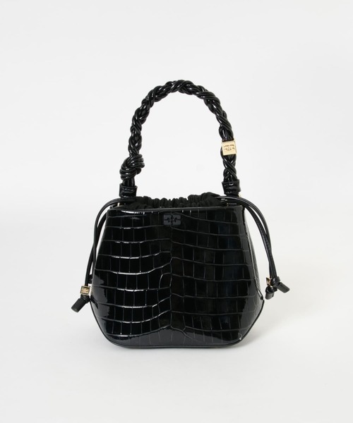 GANNI Bou Bucket Patent Croco（ショルダーバッグ）｜GANNI（ガニー 