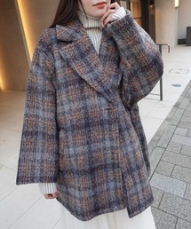 CORNERS | シャギーチェックテーラーコート(テーラードジャケット)