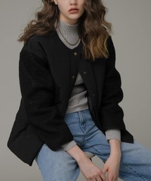 URBAN RESEARCH Sonny Label | 切替えノーカラーショートブルゾン(ブルゾン)