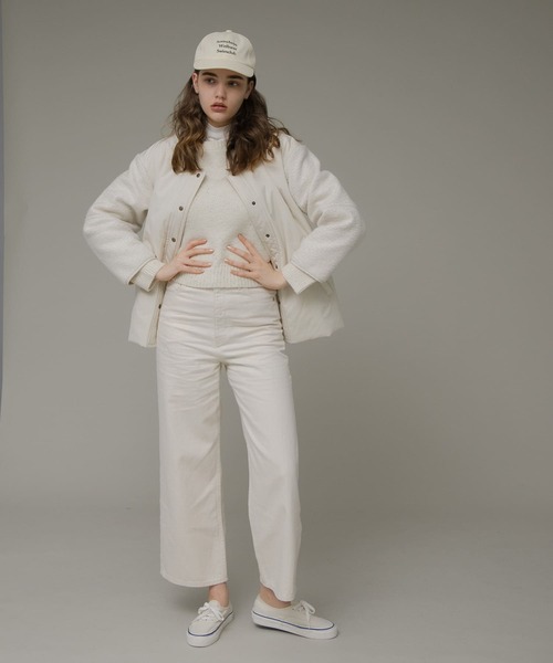 URBAN RESEARCH Sonny Label（アーバンリサーチサニーレーベル）の「切替えノーカラーショートブルゾン（ブルゾン・レディース・ブラック/アイボリー/ベージュ系その他・FREE）」の18枚目の写真