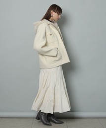 CADUNE（カデュネ）の「ノーカラーポケットコート（ダウン