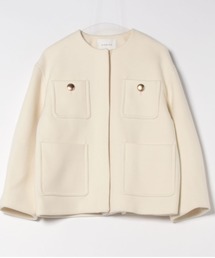 CADUNE（カデュネ）の「ノーカラーポケットコート（ダウンジャケット