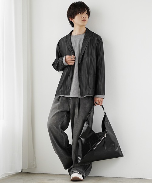 MinoriTY（マイノリティ）の「【MinoriTY】ツイルテーラードジャケット メンズ 春服（テーラードジャケット・メンズ・ラベンダー/グリーン/ストライプ/チェック/ブラック・S/L/M）」の20枚目の写真