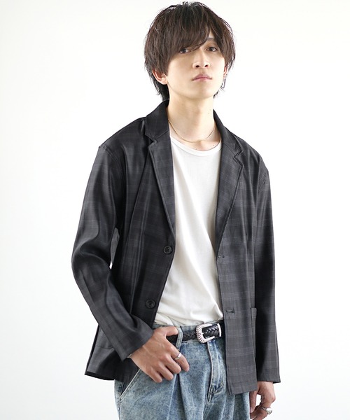 MinoriTY（マイノリティ）の「【MinoriTY】ツイルテーラードジャケット メンズ 春服（テーラードジャケット・メンズ・ラベンダー/グリーン/ストライプ/チェック/ブラック・S/L/M）」の21枚目の写真