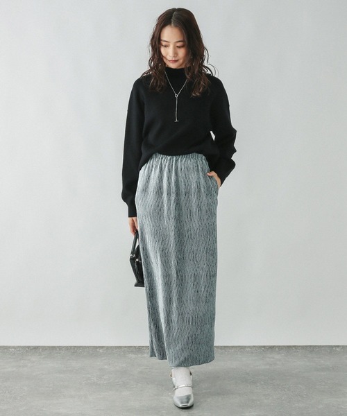 GLOBAL WORK（グローバルワーク）の「ベロアプリーツIラインスカート