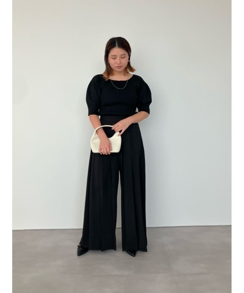 UR'S（ユアーズ）の「プリーツワイドパンツ（その他パンツ・レディース・ブラック/ホワイト/ブルー・L/M/S）」の18枚目の写真