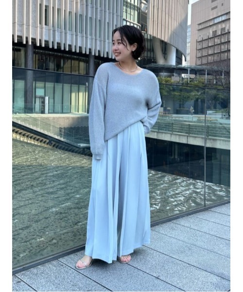 UR'S（ユアーズ）の「プリーツワイドパンツ（その他パンツ・レディース・ブラック/ホワイト/ブルー・L/M/S）」の17枚目の写真