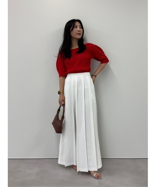 UR'S（ユアーズ）の「プリーツワイドパンツ（その他パンツ・レディース・ブラック/ホワイト/ブルー・L/M/S）」の15枚目の写真