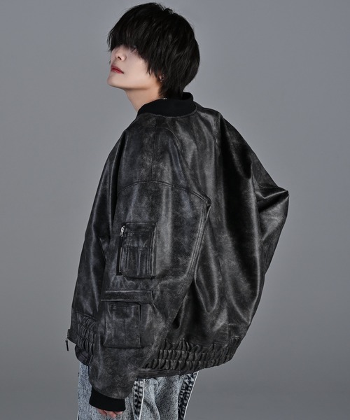 vintage make PU / camouflage reversible MA-1（MA-1）｜ADRER