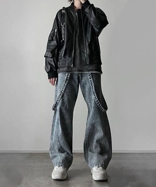 ジャケット・アウター ADRER vintagemake PU reversible MA-1 vintage make PU / camouflage reversible MA-1 / ヴィンテージ